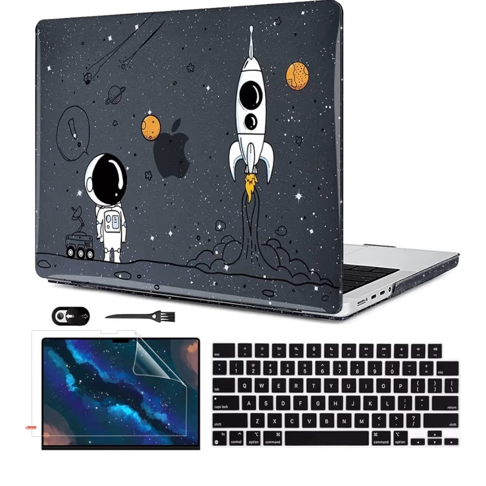 Space-Themed Laptop Case with Keyboard Cover : MacBook Pro 14 inch Case